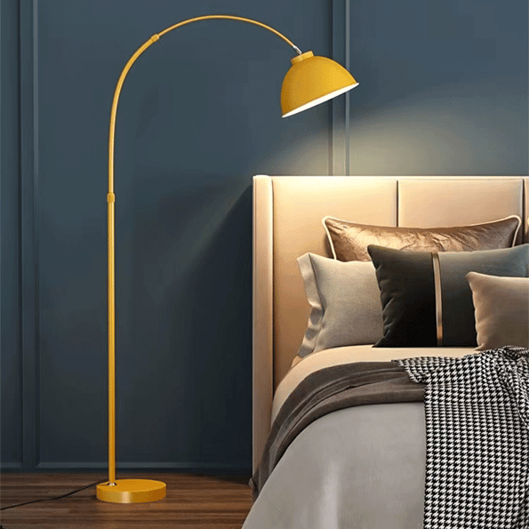 Morandi Metal Linear Bedside Floor Lamp, Black/Wine/Red/Yellow | Liiffy